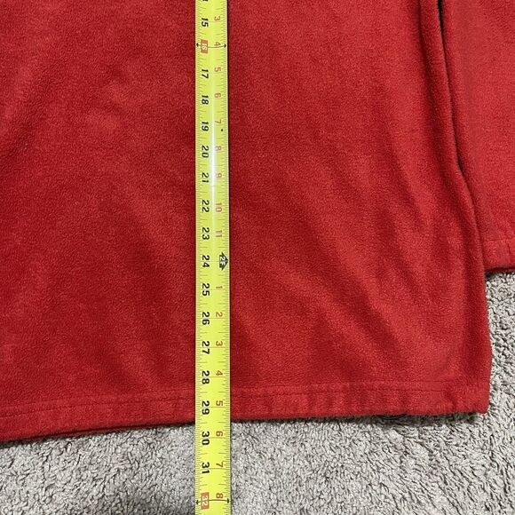 VTG New England Patriots Sweater Womens XL Red 1/4 Zip Fleece Embroidered Logo - Picture 8 of 9